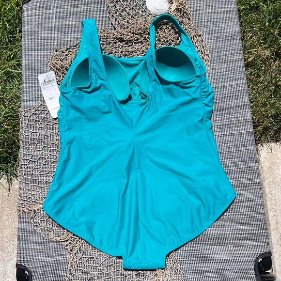 Catalina Mesh Front Swimsuit Teal Size 3X NWT - Picture 4 of 7
